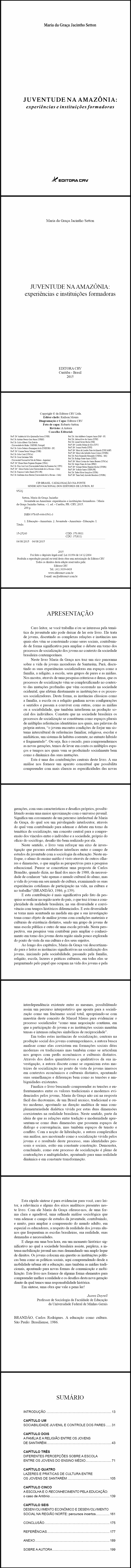 JUVENTUDE NA AMAZÔNIA: <br> experiências e instituições formadoras